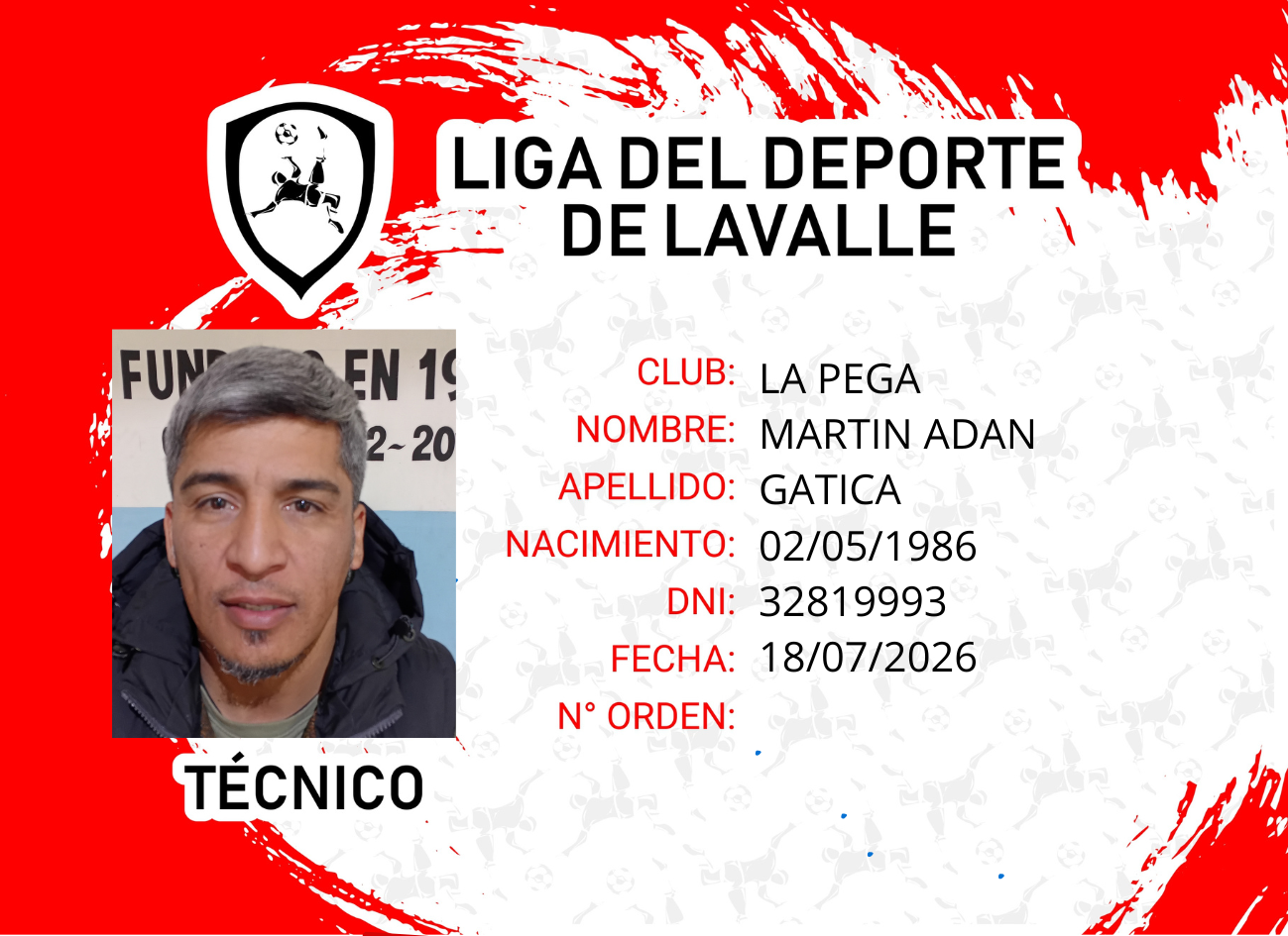 Foto carnet GATICA MARTIN ADAN 