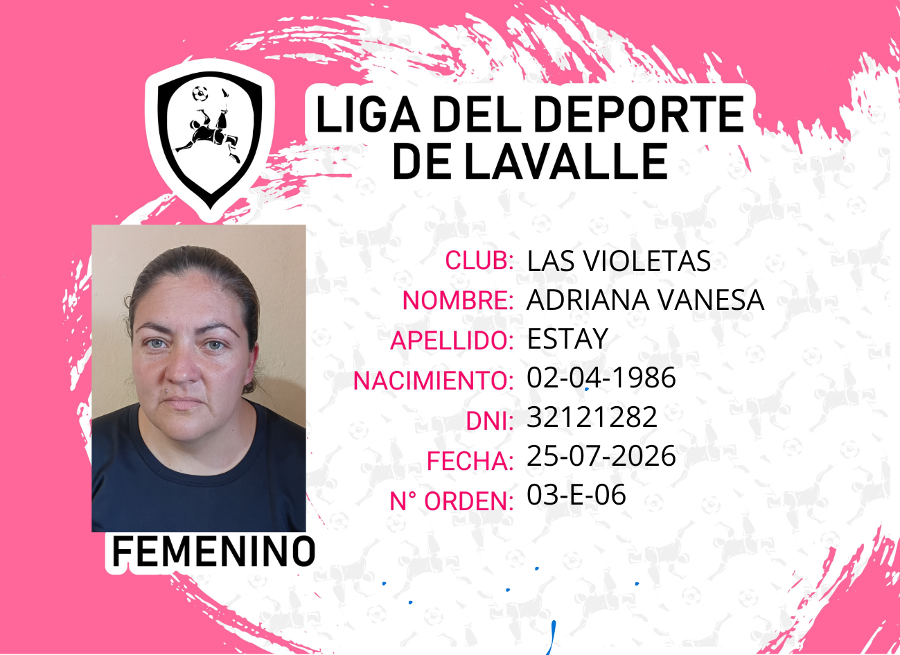 Foto carnet ESTAY ADRIANA VANESA