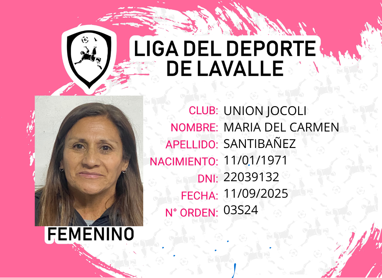 Foto carnet SANTIBAÑEZ MARIA DEL CARMEN