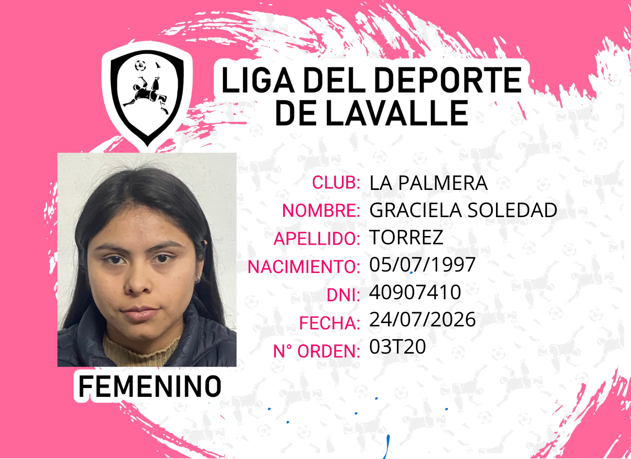 Foto carnet TORREZ GRACIELA SOLEDAD 