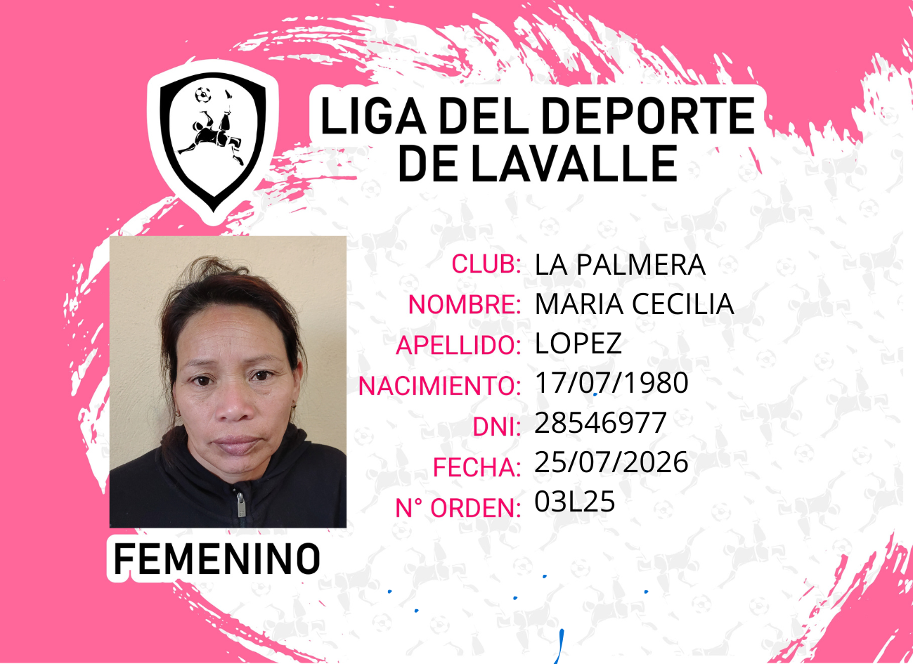 Foto carnet LOPEZ MARIA CECILIA