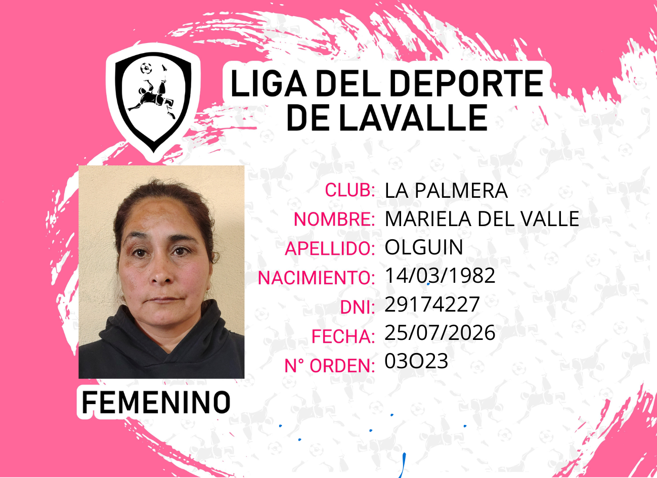 Foto carnet OLGUIN MARIELA DEL VALLE