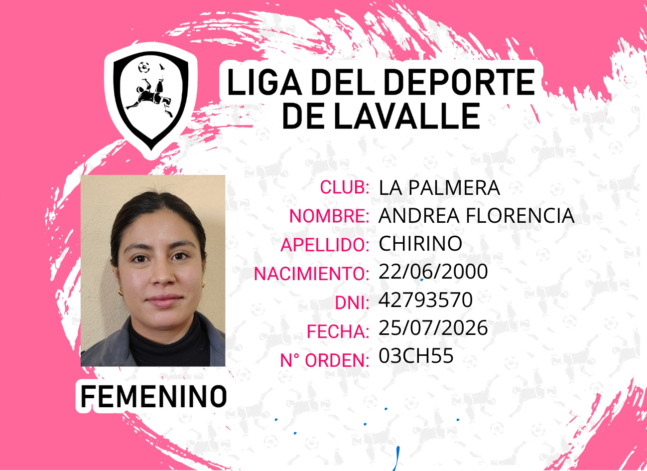 Foto carnet CHIRINO ANDREA FLORENCIA 