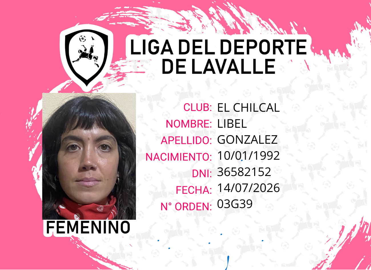 Foto carnet GONZALEZ, LIBEL