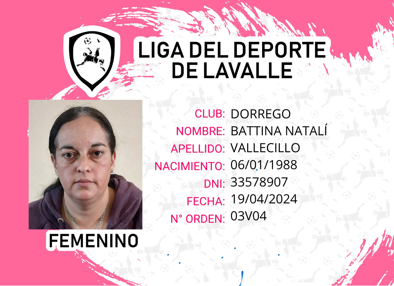 Foto carnet VALLECILLO BATTINA NATALÍ 