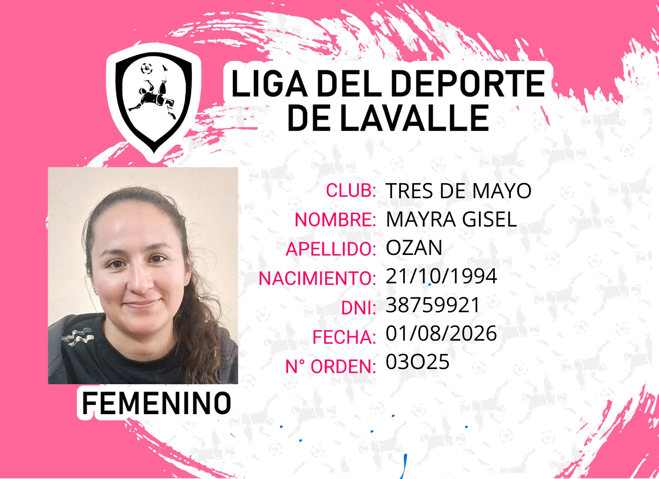 Foto carnet OZAN MAYRA GISEL