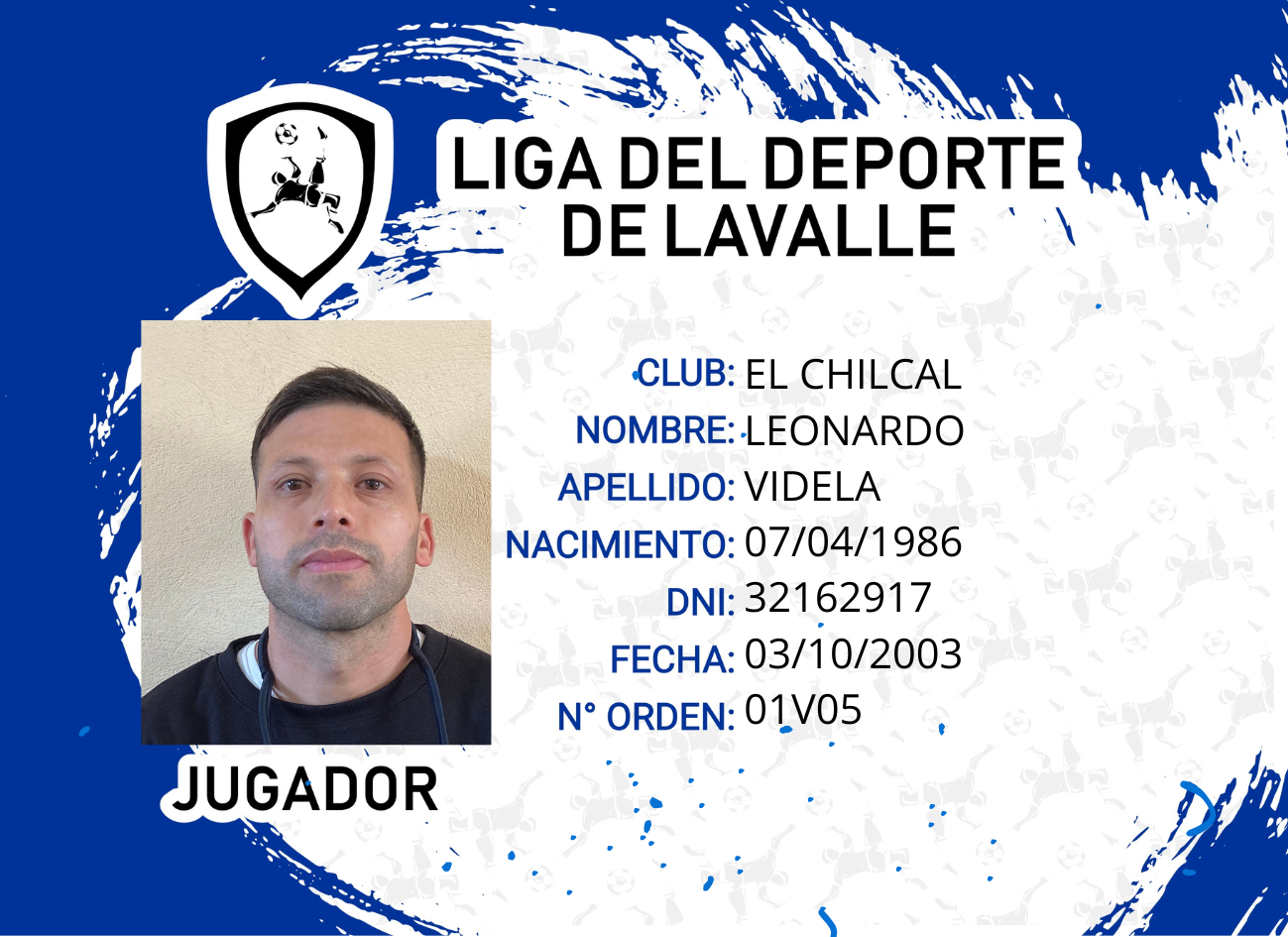 Foto carnet VIDELA LEONARDO
