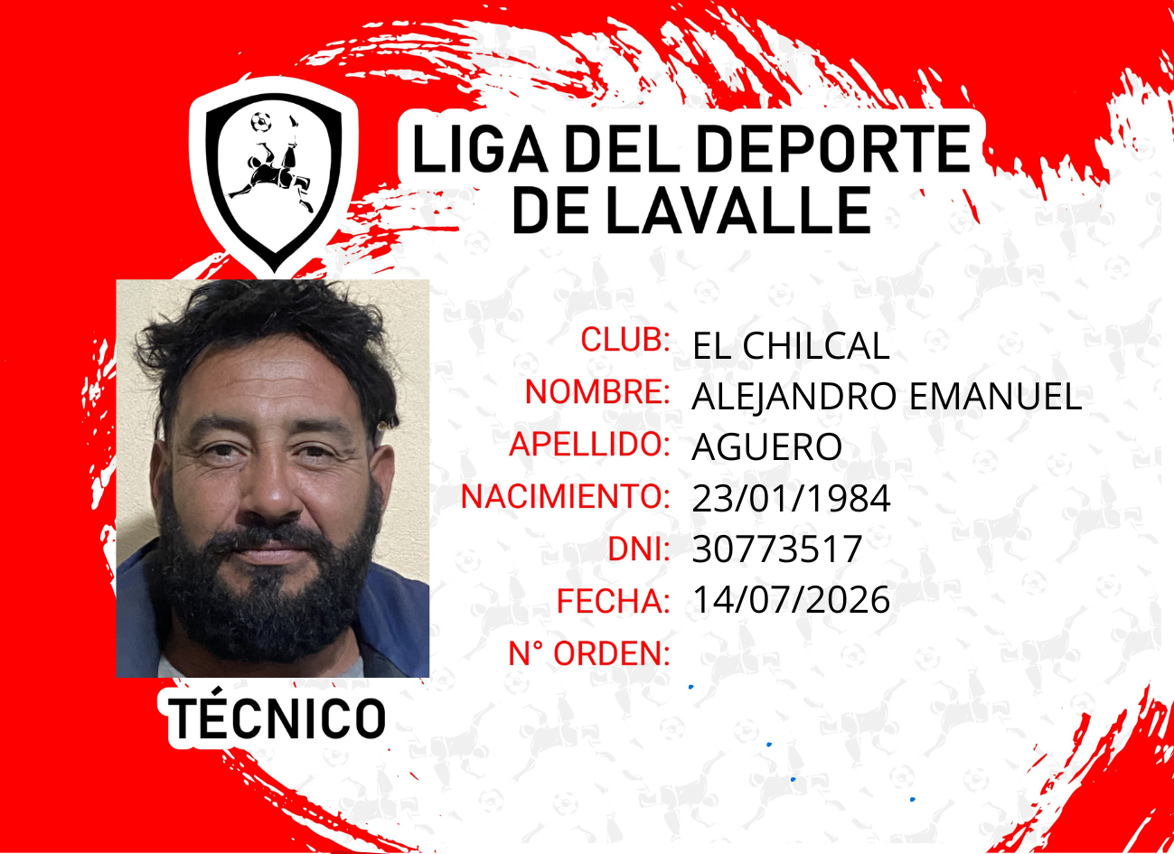 Foto carnet AGUERO, ALEJANDRO EMANUEL