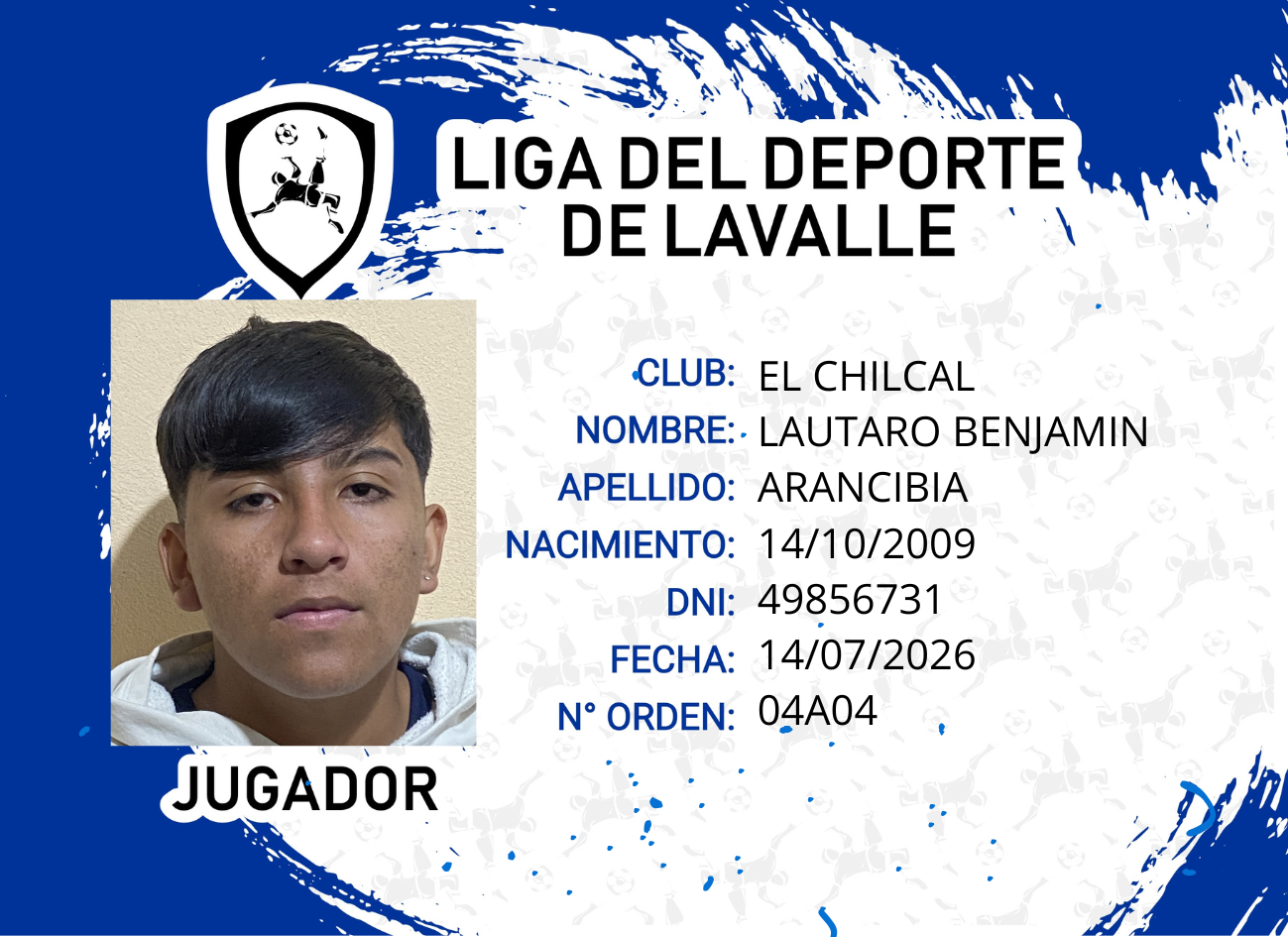 Foto carnet ARANCIBIA, LAUTARO BENJAMIN