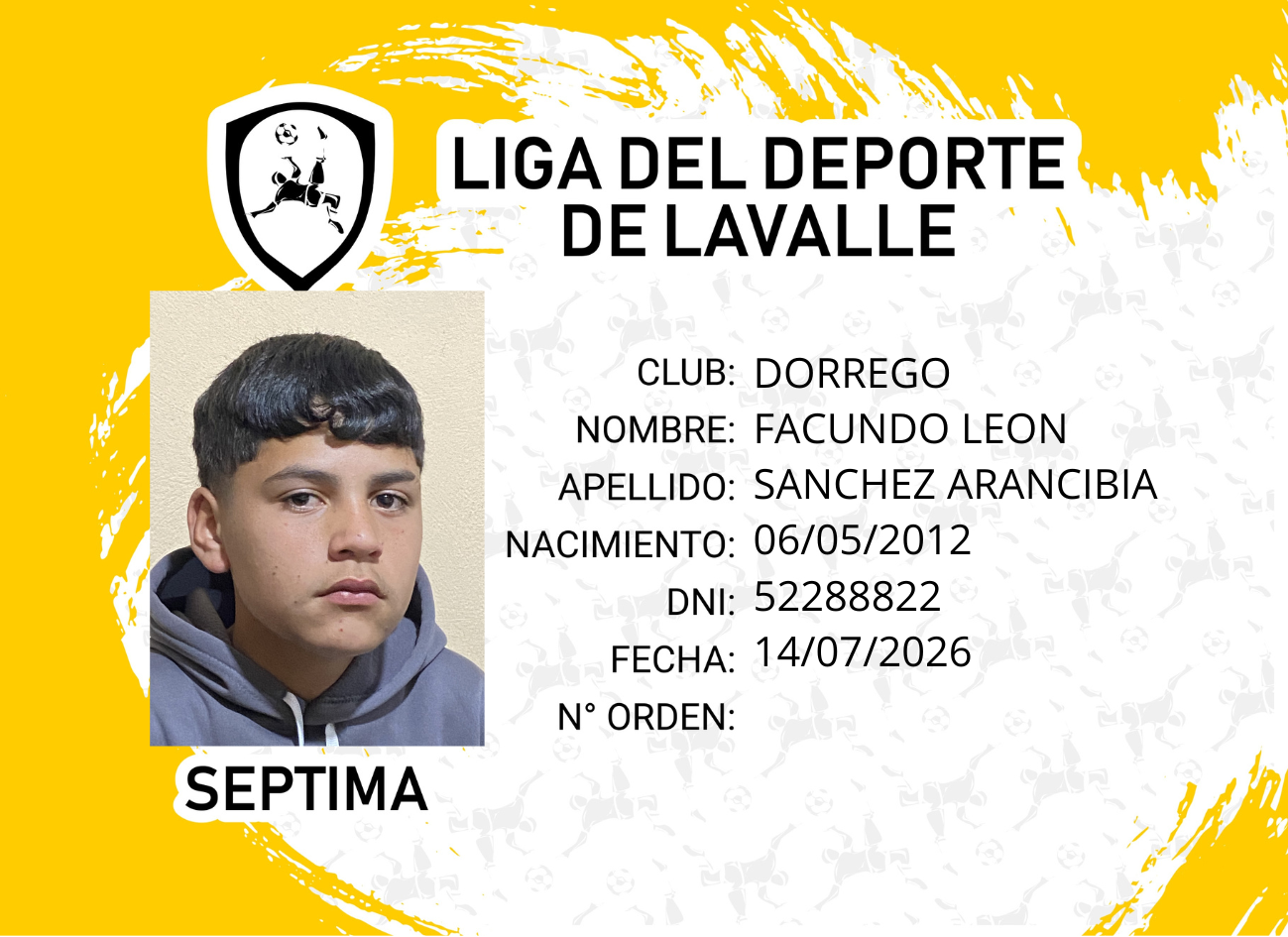 Foto carnet SANCHEZ ARANCIBIA, FACUNDO LEON