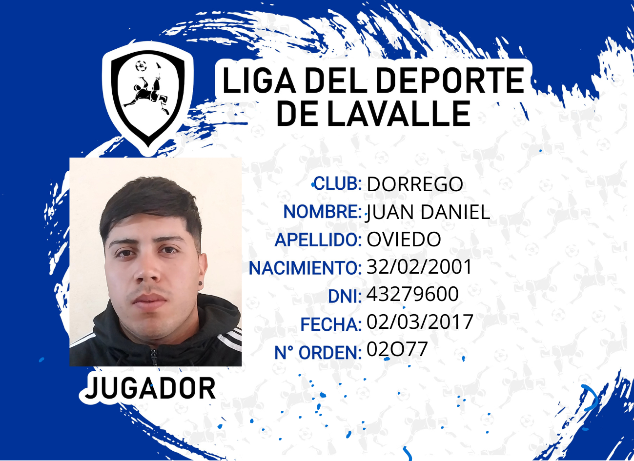 Foto carnet OVIEDO JUAN DANIEL