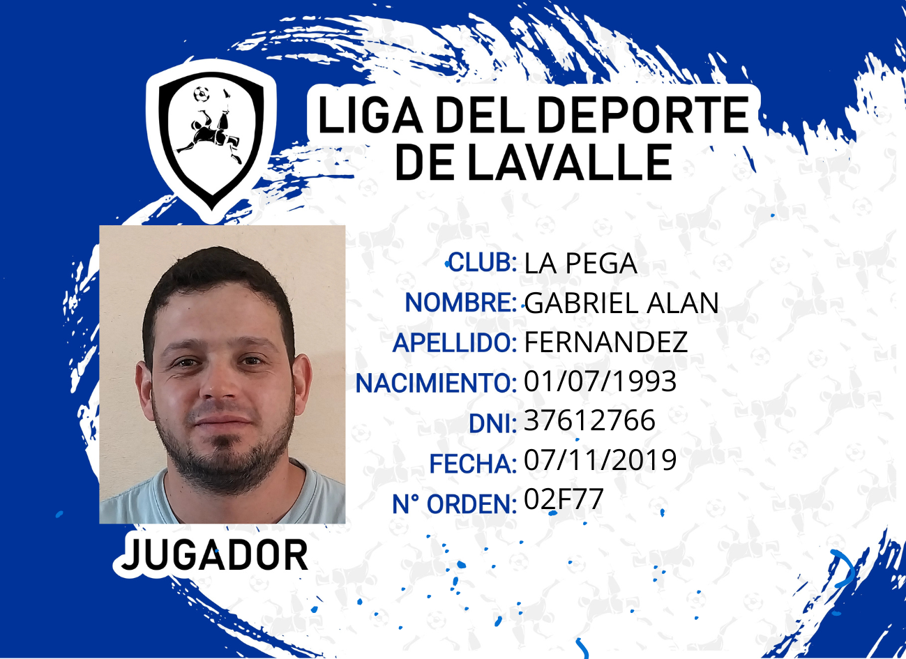Foto carnet FERNANDEZ GABRIEL ALAN