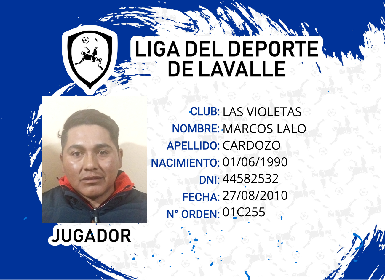 Foto carnet CARDOZO, MARCOS LALO