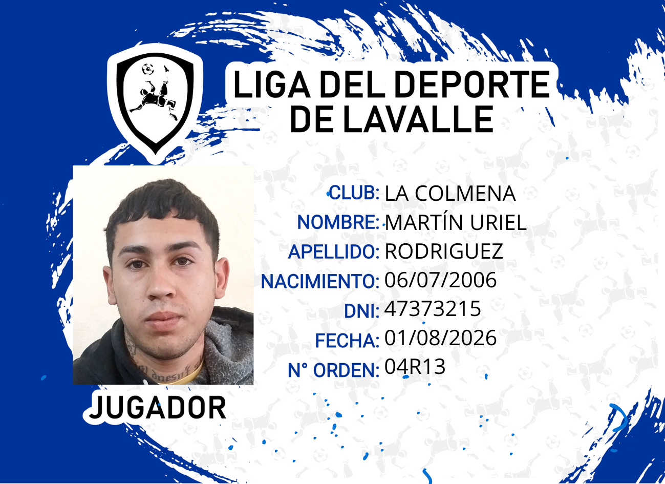 Foto carnet RODRIGUEZ MARTÍN URIEL