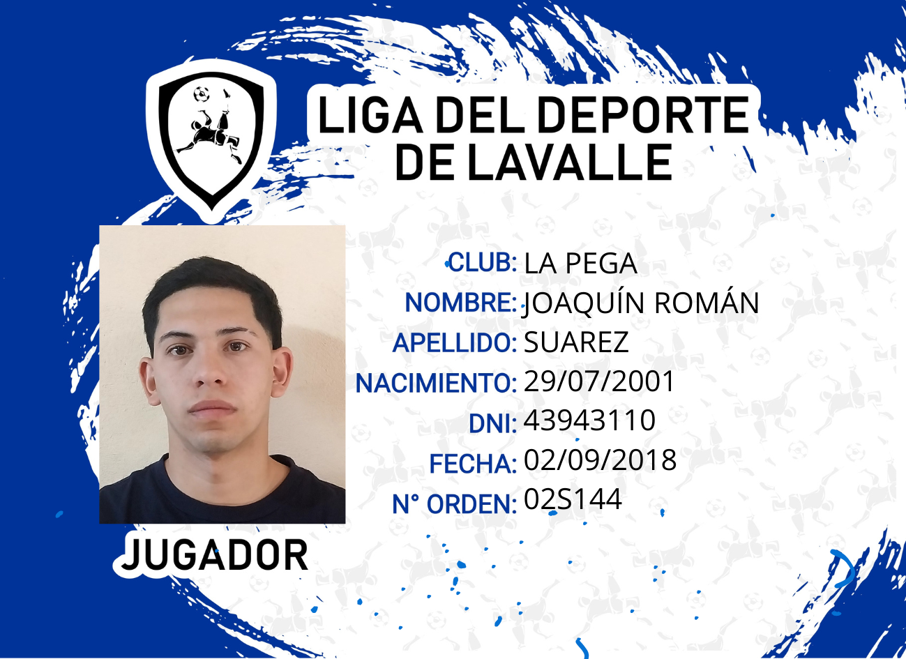 Foto carnet SUAREZ JOAQUÍN ROMÁN 