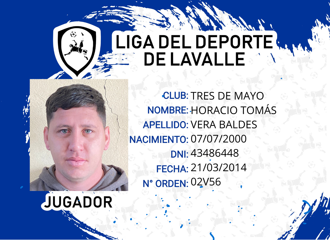 Foto carnet VERA BALDES HORACIO TOMÁS 