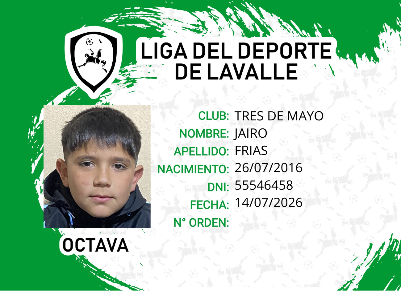 Foto carnet FRIAS, JAIRO