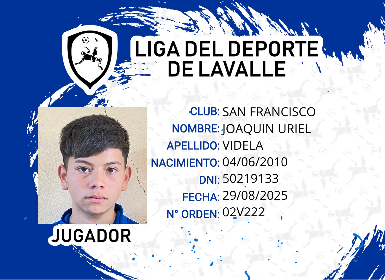 Foto carnet VIDELA JOAQUIN URIEL
