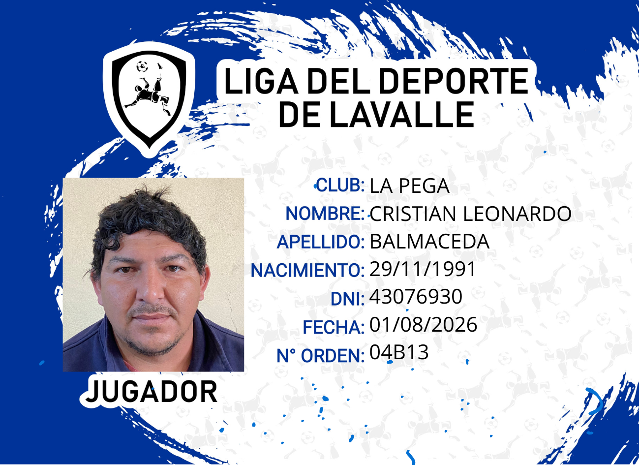 Foto carnet BALMACEDA CRISTIAN LEONARDO