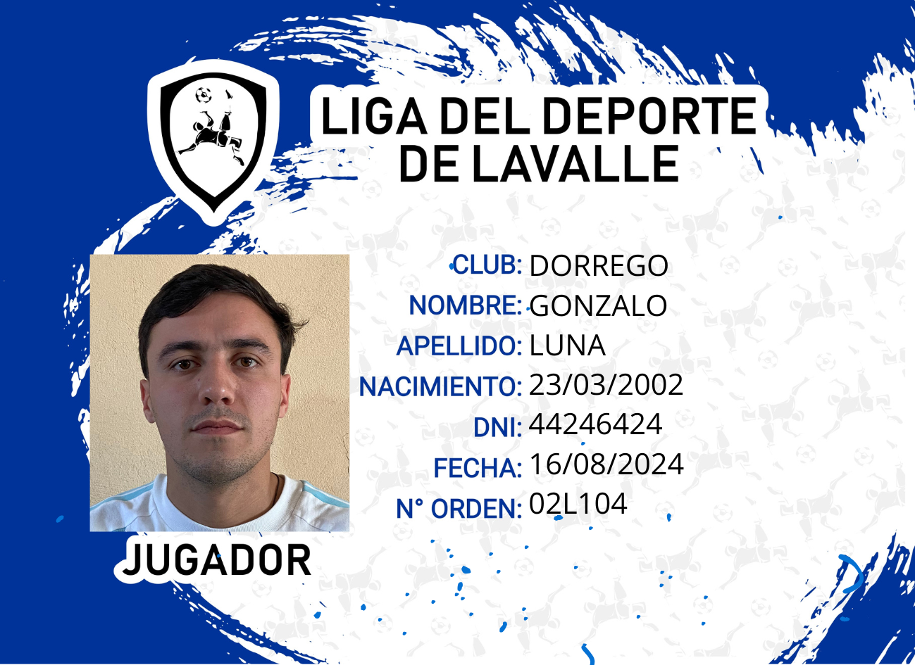 Foto carnet LUNA GONZALO