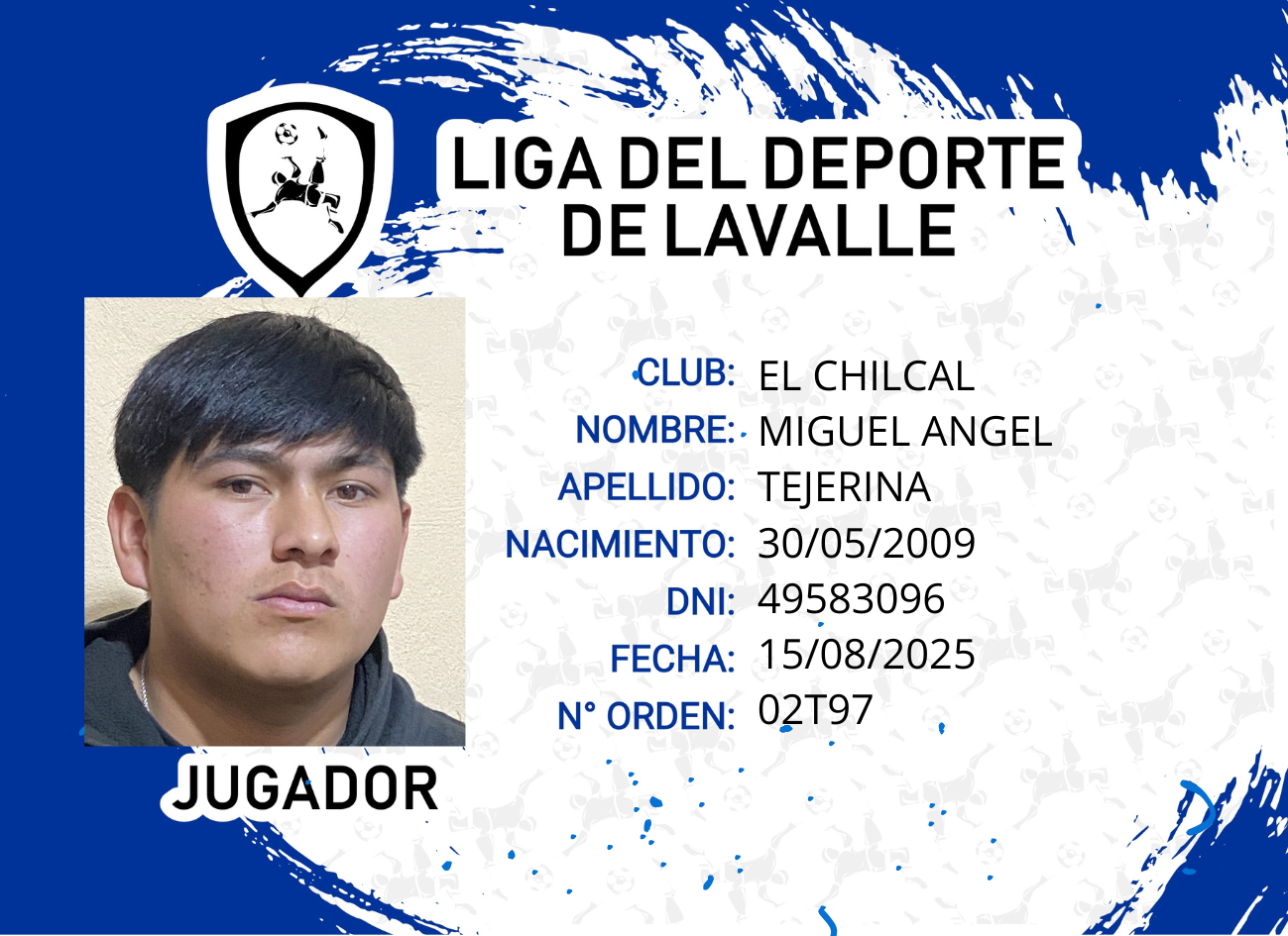 Foto carnet TEJERINA, MIGUEL ANGEL