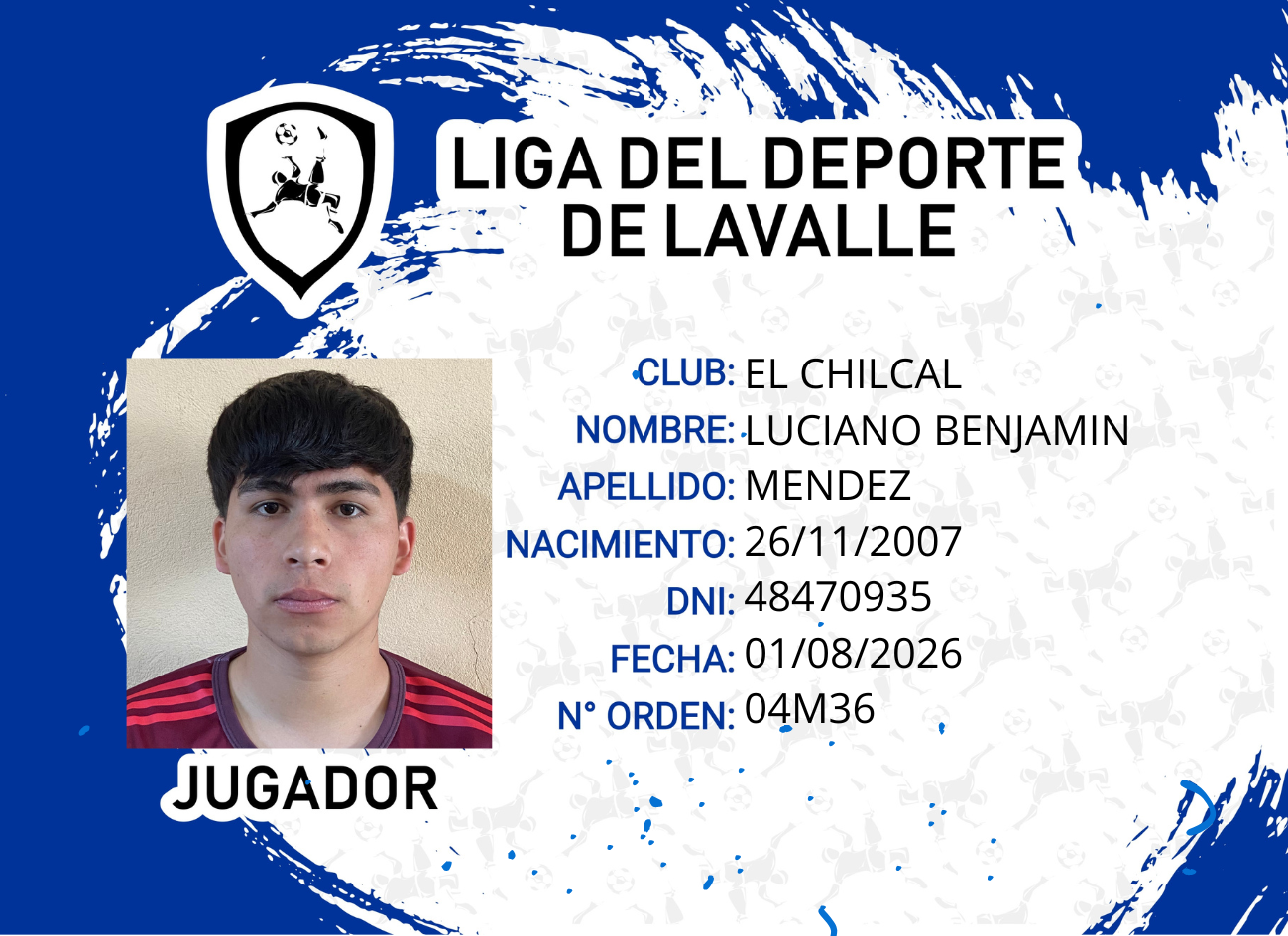 Foto carnet MENDEZ LUCIANO BENJAMIN