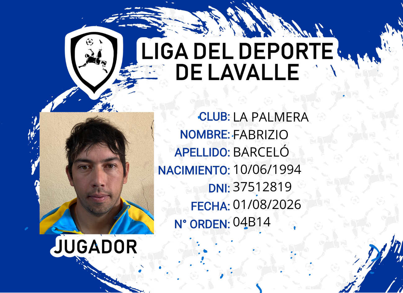 Foto carnet BARCELÓ FABRIZIO 
