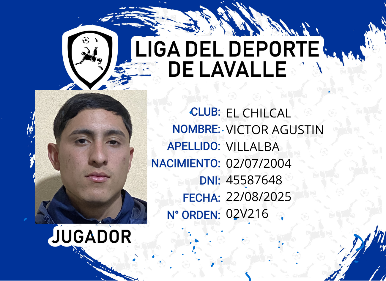Foto carnet VILLALBA, VICTOR AGUSTIN