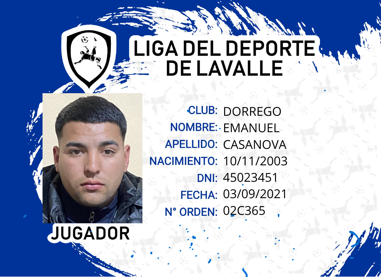 Foto carnet CASANOVA, EMANUEL