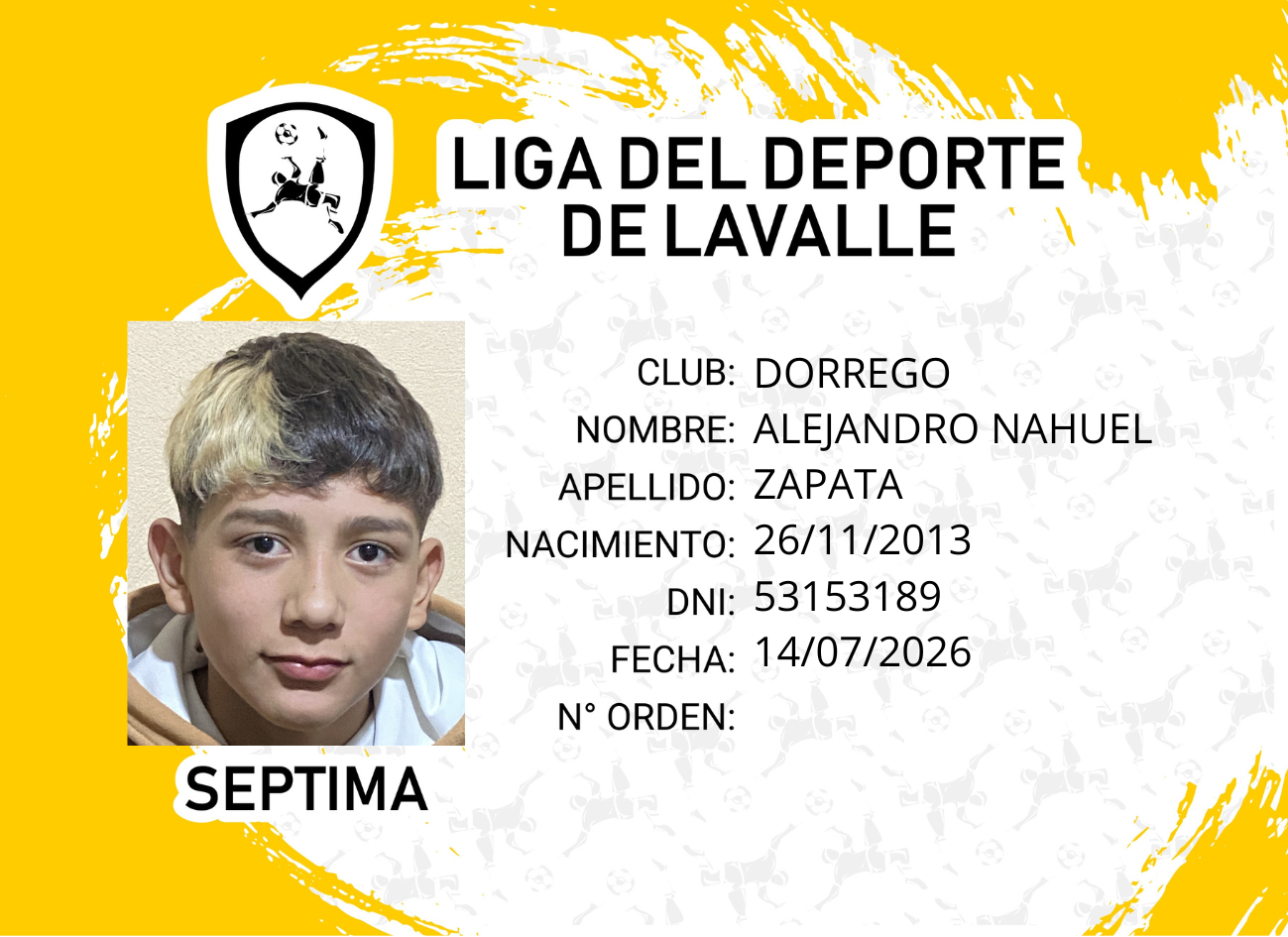 Foto carnet ZAPATA, ALEJANDRO NAHUEL