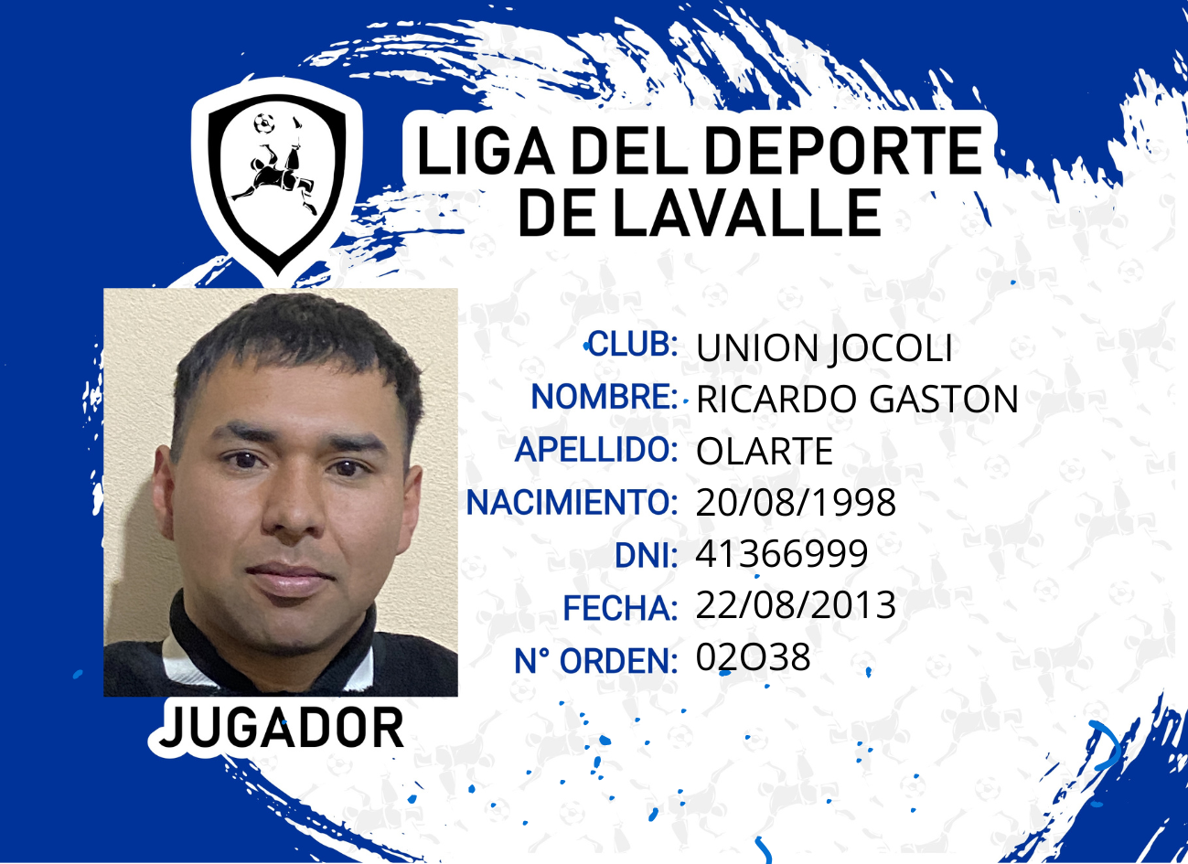 Foto carnet OLARTE, RICARDO GASTON