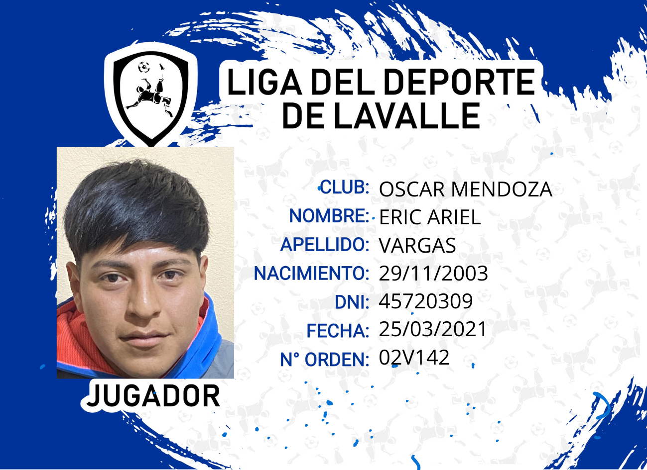 Foto carnet VARGAS, ERIC ARIEL