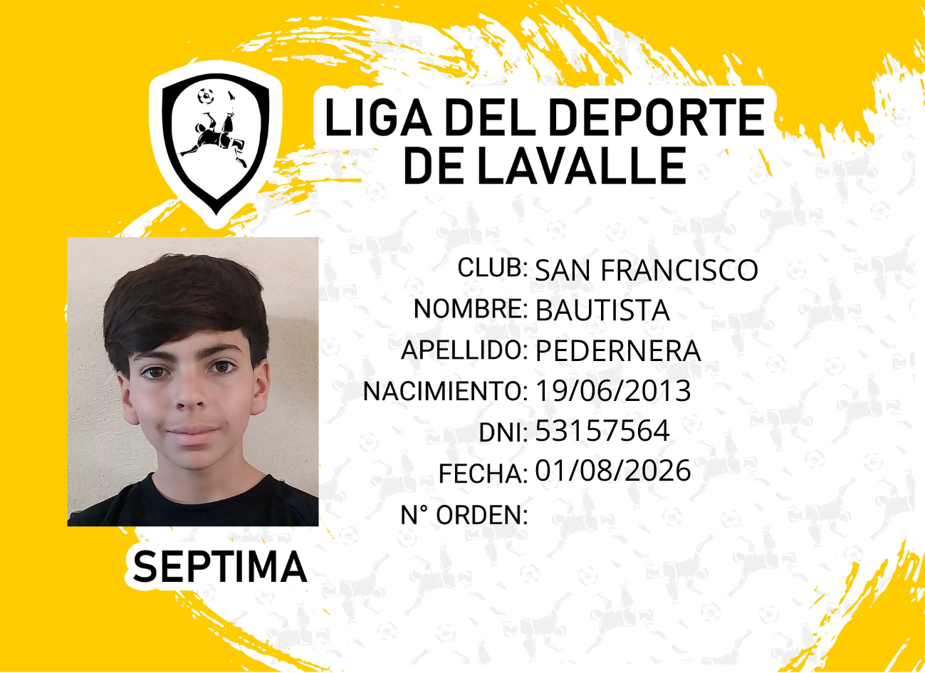 Foto carnet PEDERNERA BAUTISTA