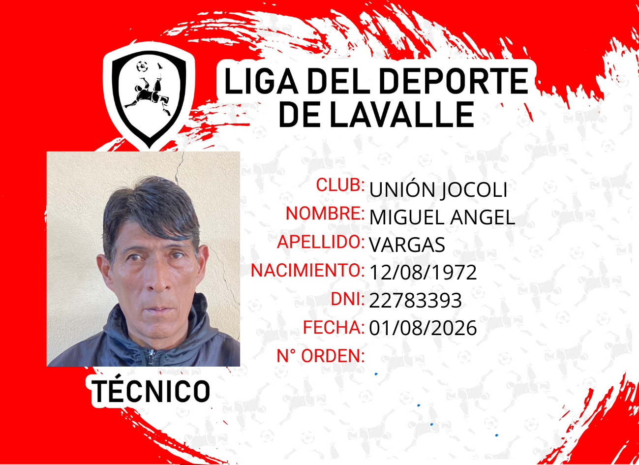 Foto carnet VARGAS MIGUEL ANGEL