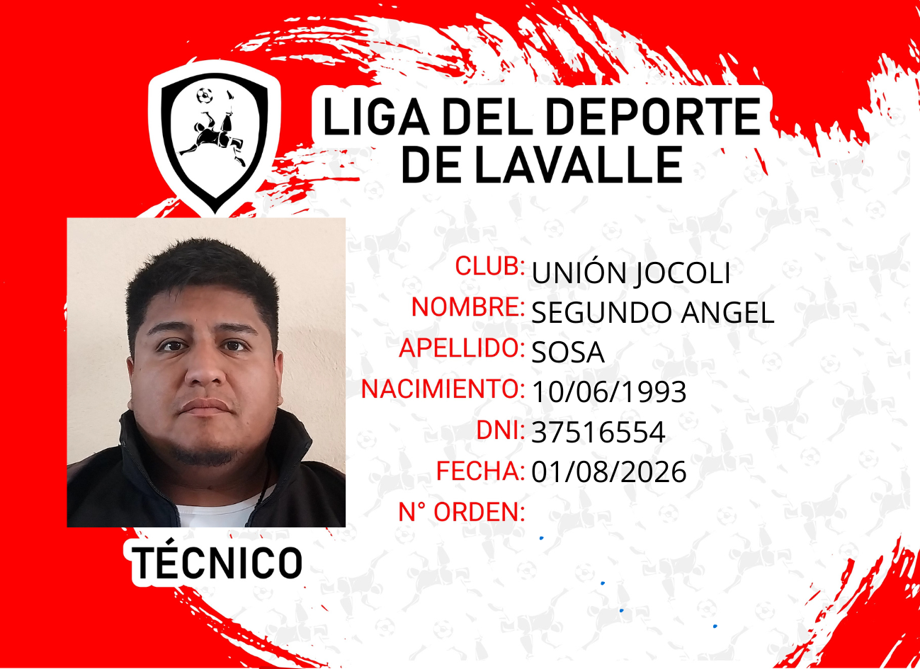 Foto carnet SOSA SEGUNDO ANGEL