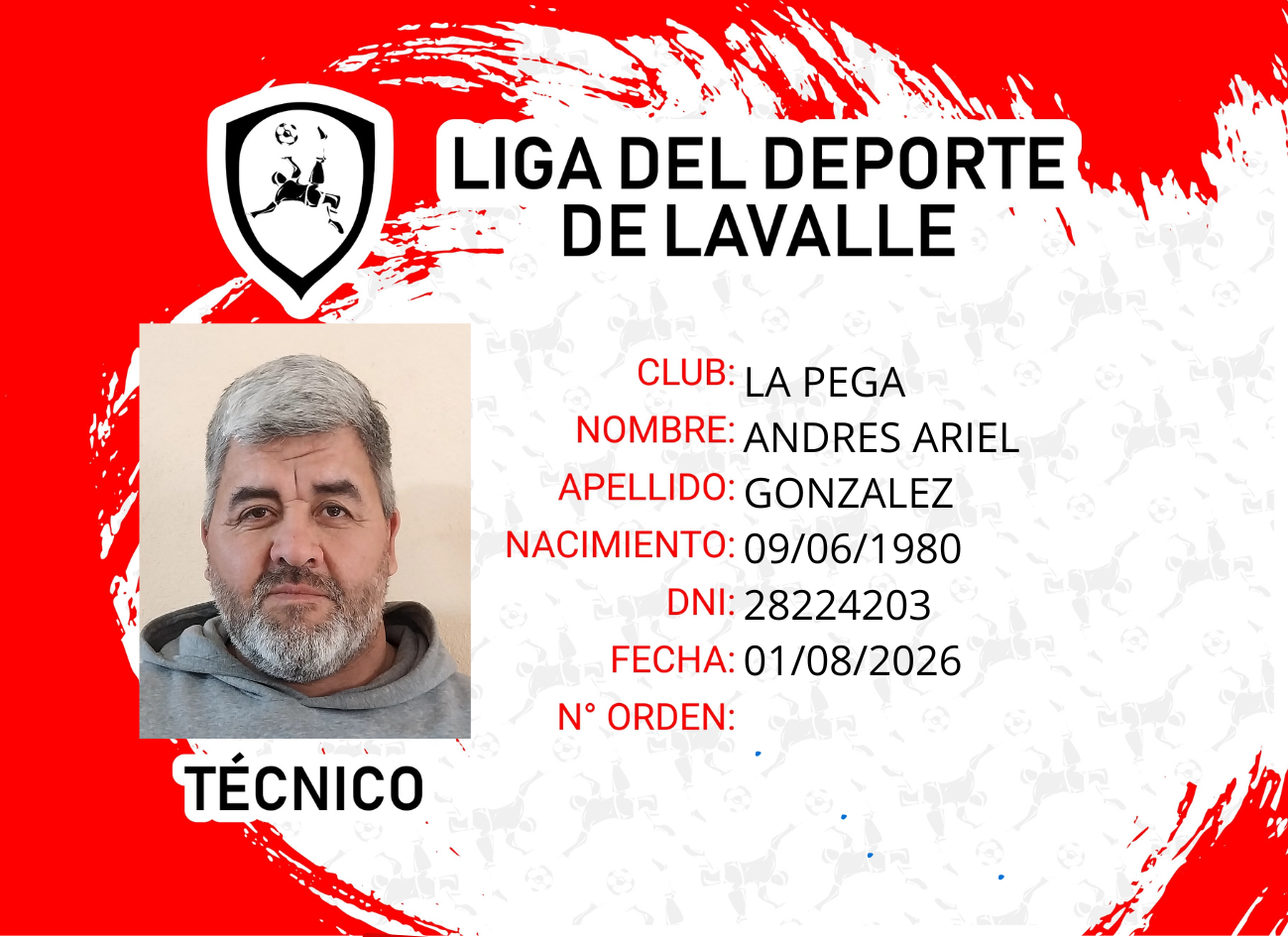 Foto carnet GONZALEZ ANDRES ARIEL