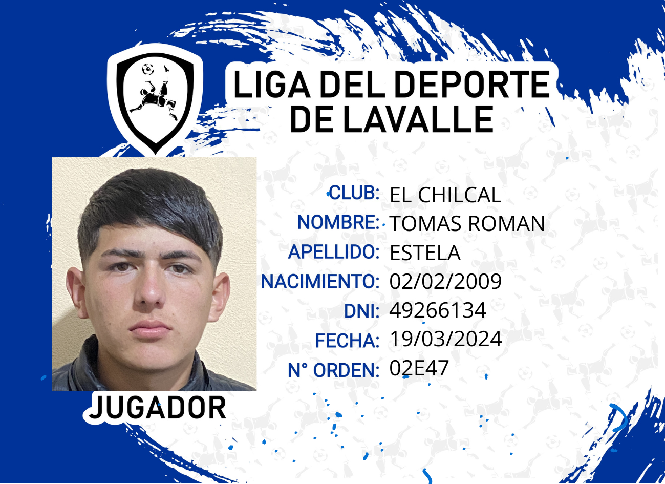 Foto carnet ESTELA, TOMAS ROMAN