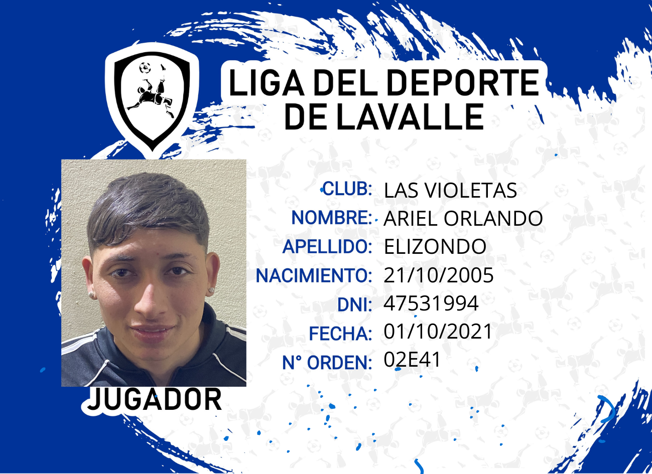 Foto carnet ELIZONDO, ARIEL ORLANDO