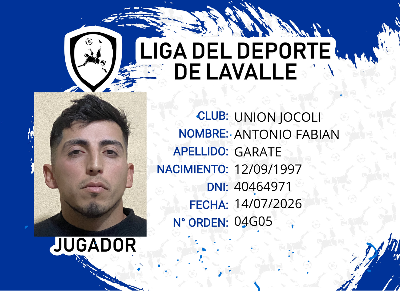 Foto carnet GARATE, ANTONIO FABIAN