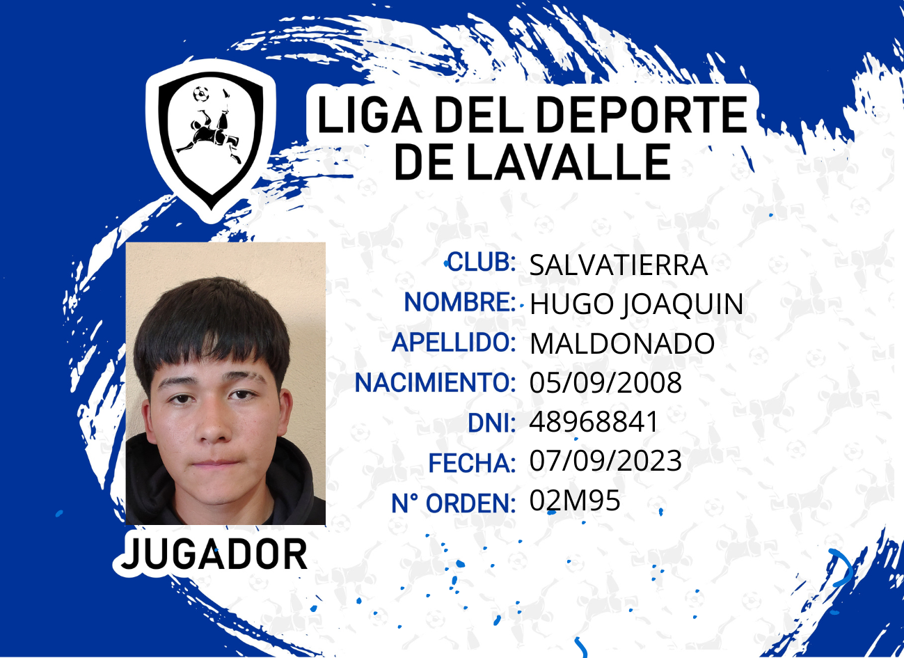 Foto carnet MALDONADO HUGO JOAQUIN