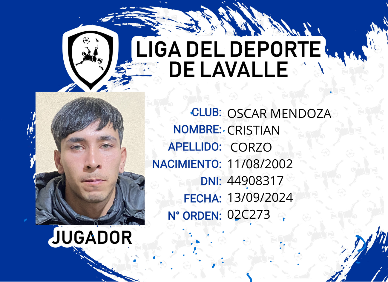 Foto carnet CORZO, CRISTIAN