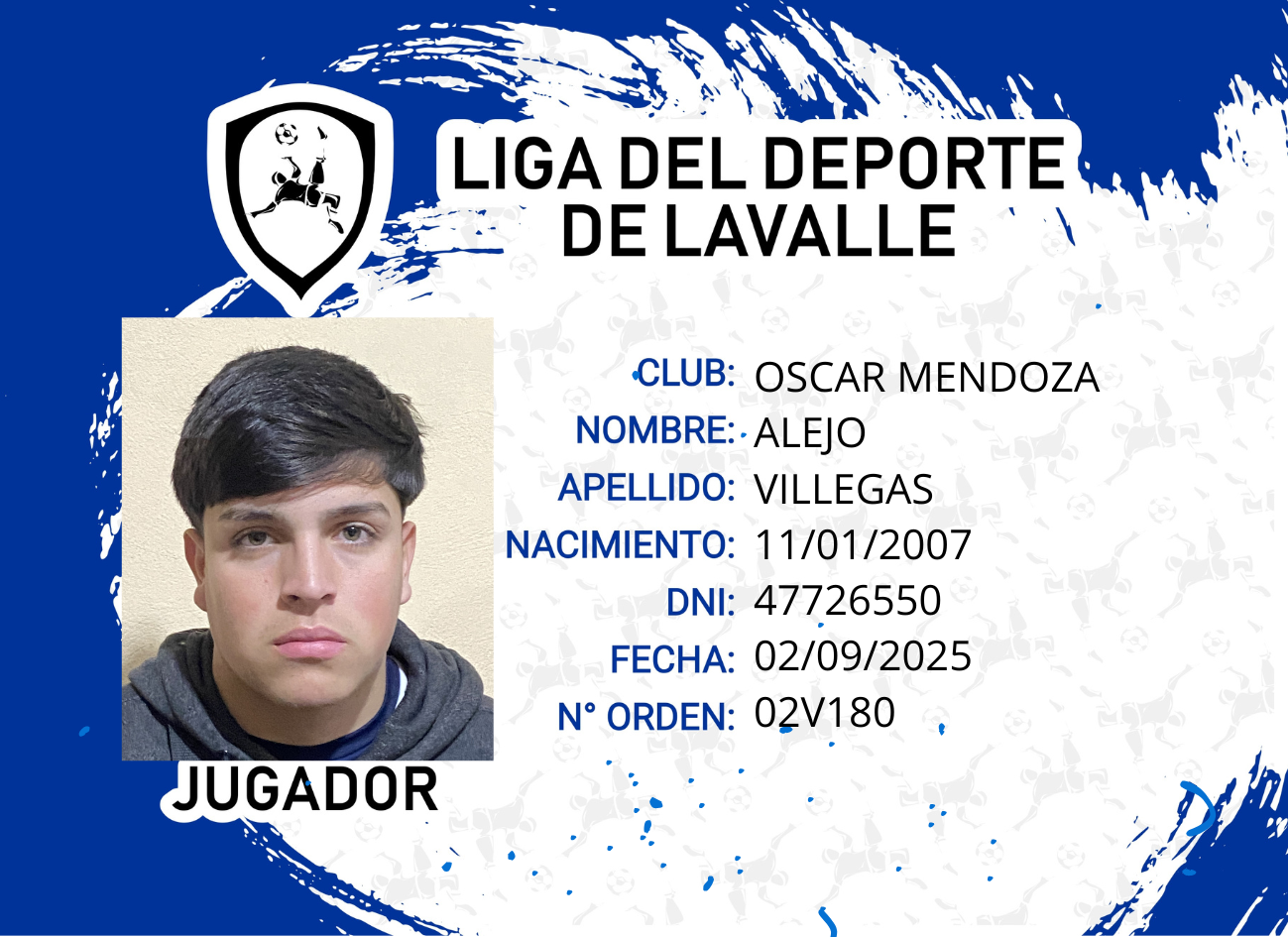 Foto carnet VILLEGAS, ALEJO