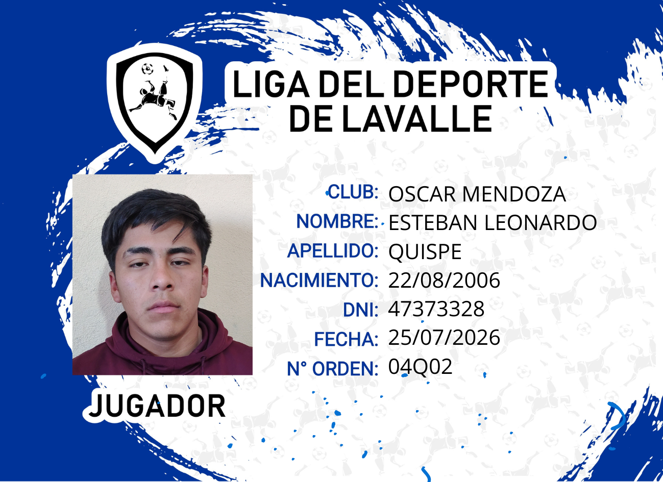 Foto carnet QUISPE ESTEBAN LEONARDO