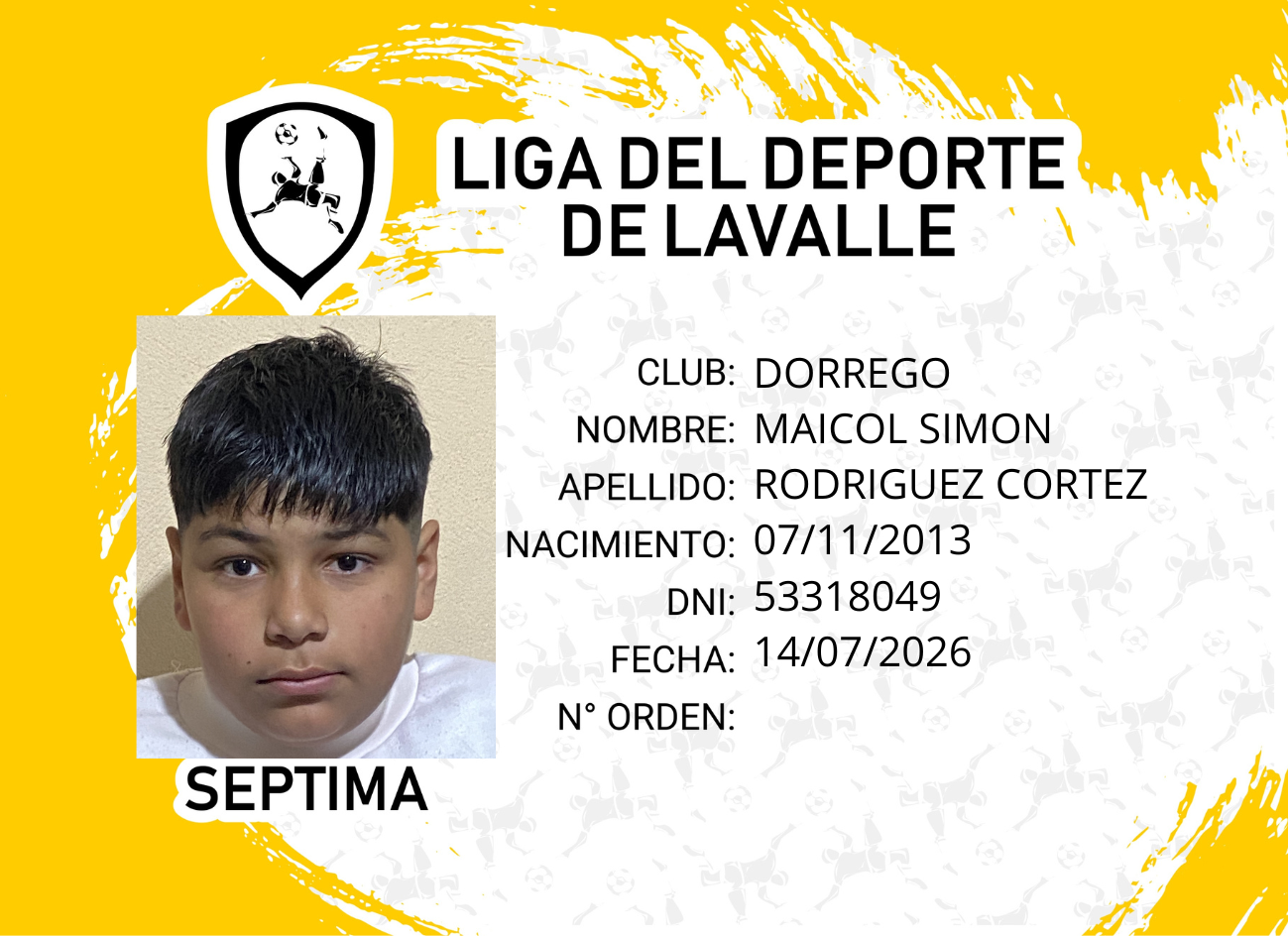 Foto carnet RODRIGUEZ CORTEZ, MAICOL SIMON