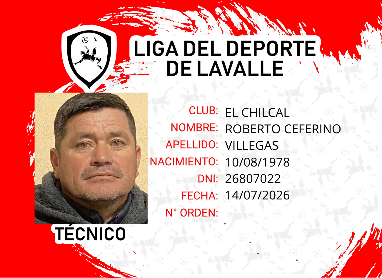 Foto carnet VILLEGAS, ROBERTO CEFERINO