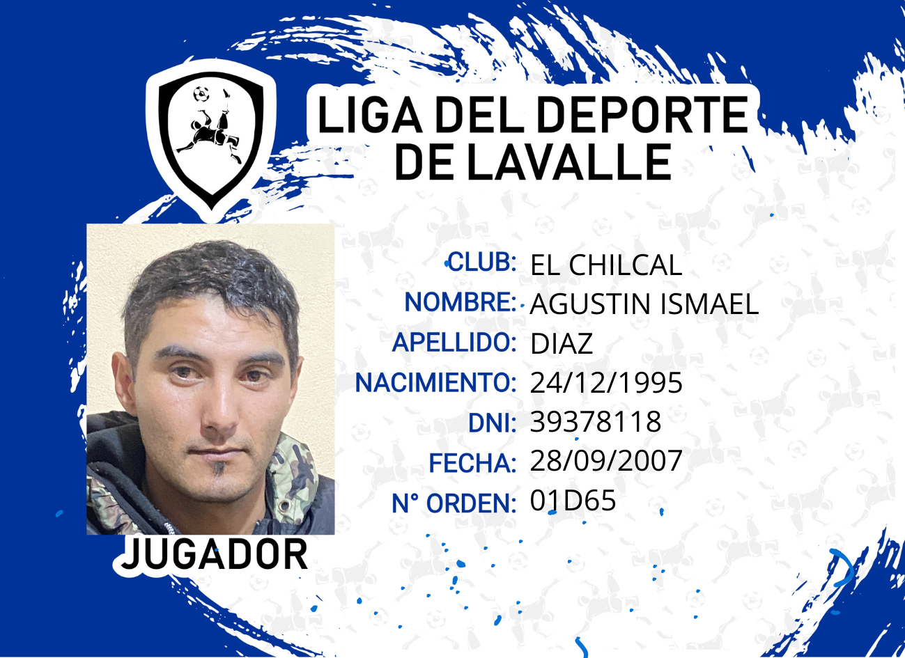 Foto carnet DIAZ, AGUSTIN ISMAEL