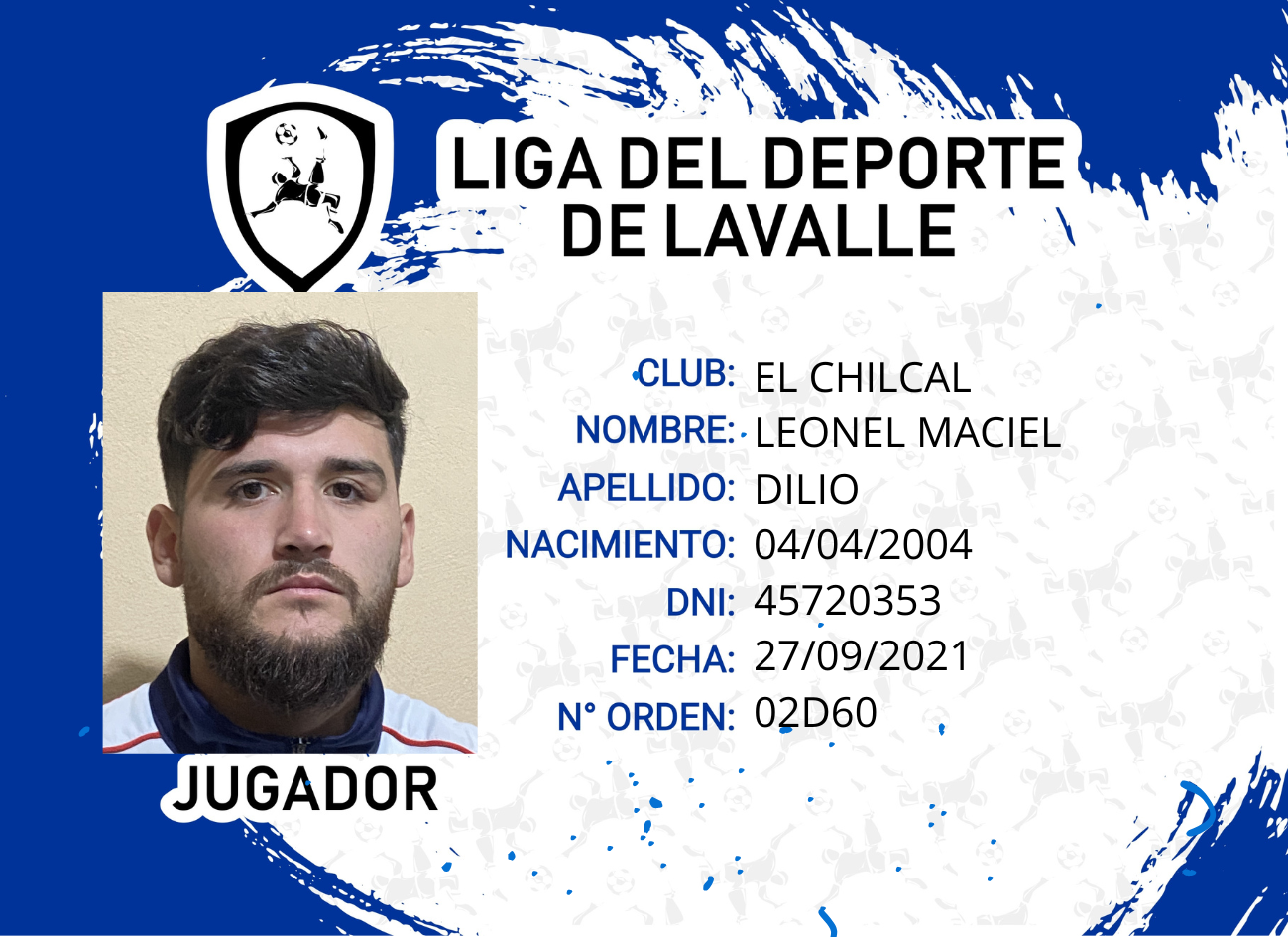 Foto carnet DILIO, LEONEL MACIEL