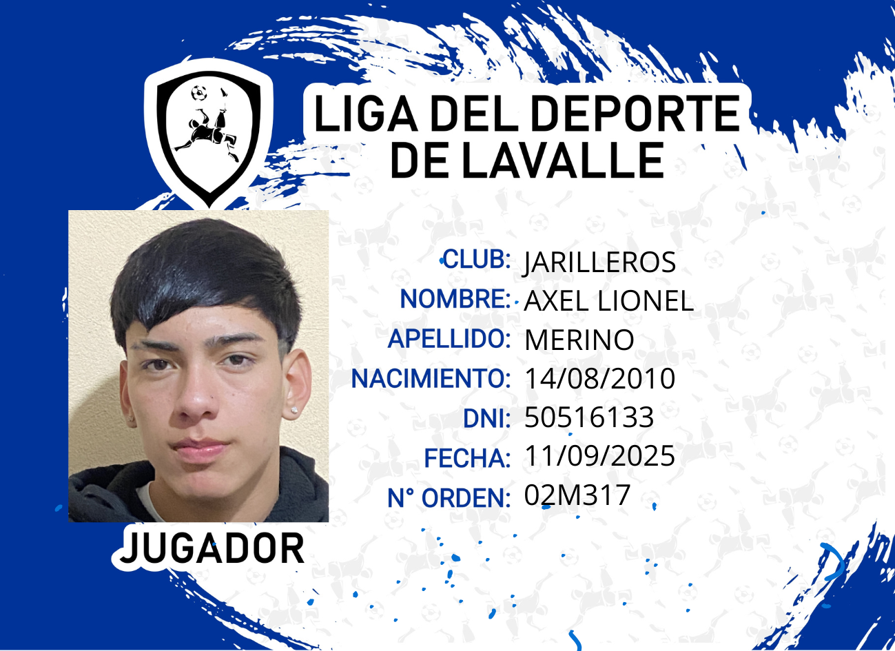 Foto carnet MERINO, AXEL LIONEL