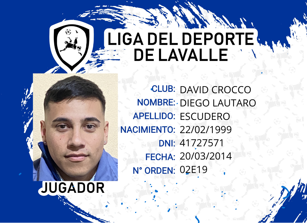 Foto carnet ESCUDERO, DIEGO LAUTARO