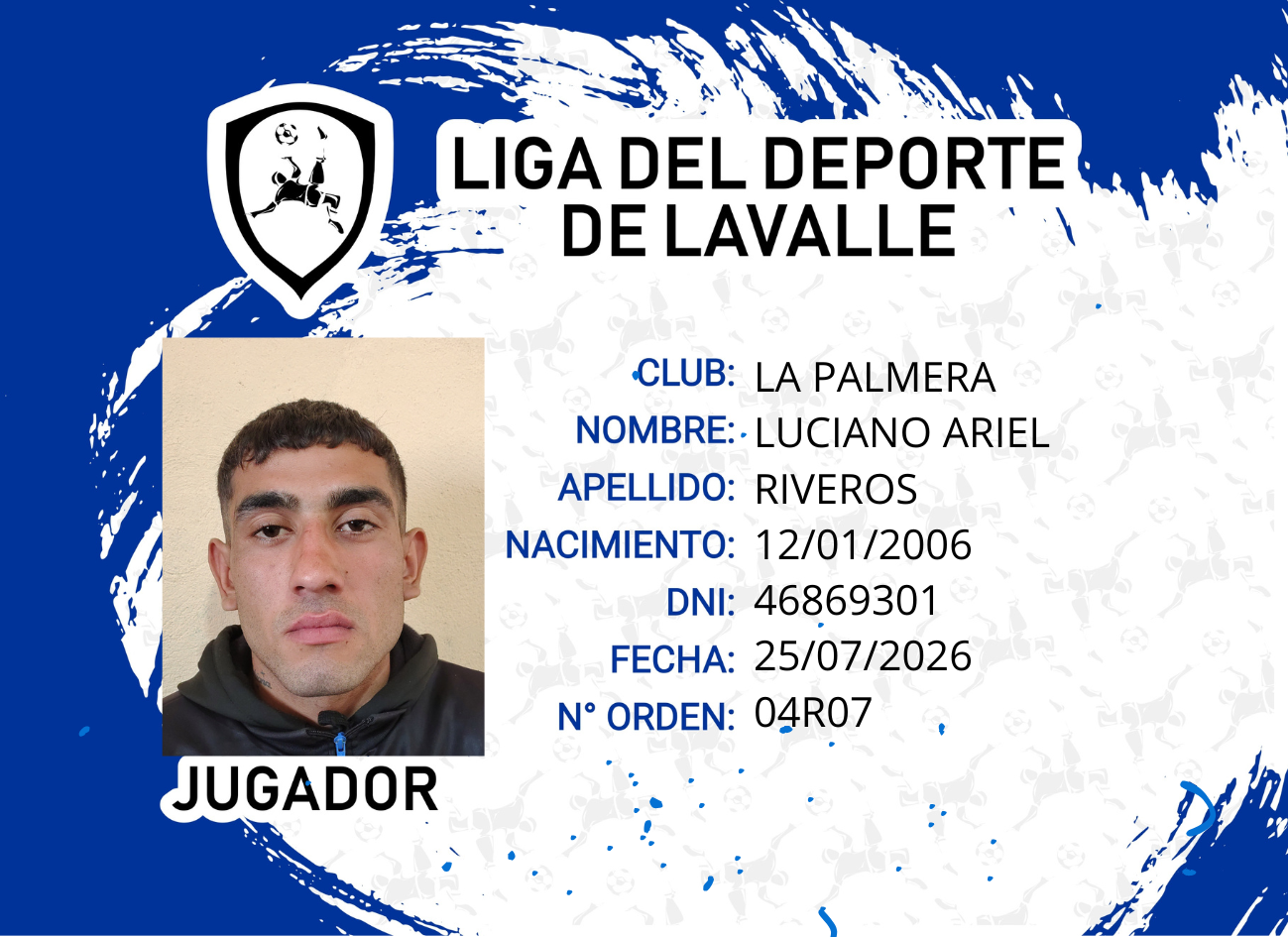 Foto carnet RIVERO LUCIANO ARIEL